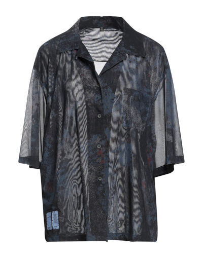 Shop Mcq By Alexander Mcqueen Mcq Alexander Mcqueen Woman Shirt Midnight Blue Size Xs Polyester, Elastane