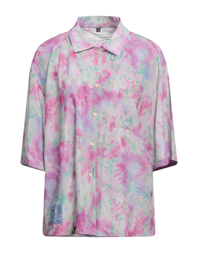 Shop Mcq By Alexander Mcqueen Mcq Alexander Mcqueen Woman Shirt Fuchsia Size Xs Polyester, Elastane In Pink