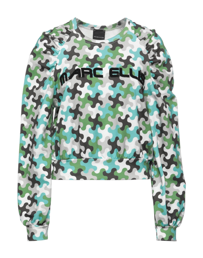 Shop Marc Ellis Woman Sweatshirt Green Size S Cotton, Elastane