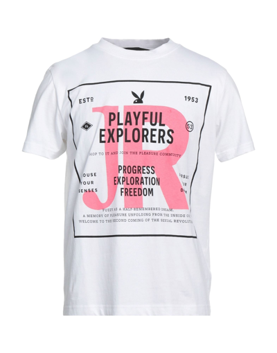 Shop John Richmond X Playboy Man T-shirt White Size S Cotton