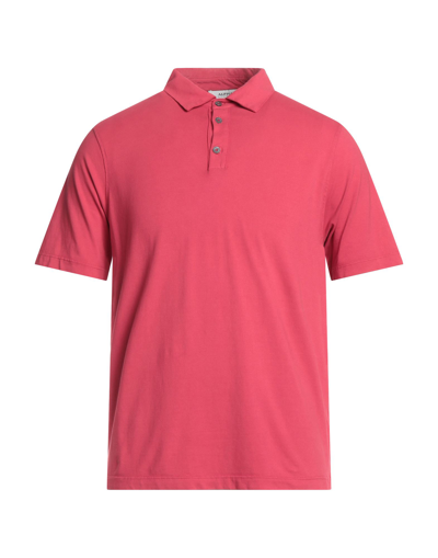 Shop Alpha Studio Man Polo Shirt Red Size 40 Cotton, Elastane