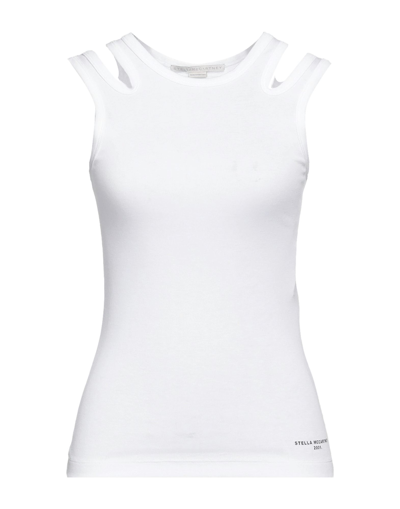 Shop Stella Mccartney Woman Tank Top White Size 4-6 Lyocell, Cotton