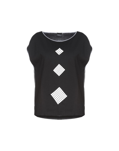 Shop Peter A & Chronicles Woman T-shirt Black Size 4 Cotton, Viscose, Polyester