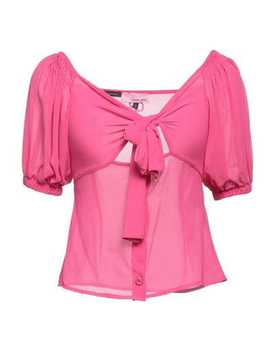 Shop Denny Rose Woman Top Fuchsia Size M Polyester In Pink