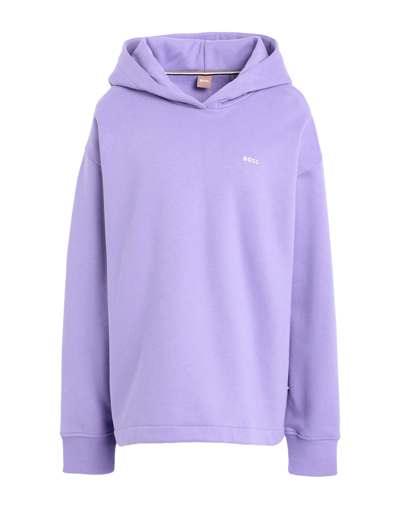 Shop Hugo Boss Boss Woman Sweatshirt Lilac Size L Cotton, Polyester In Purple