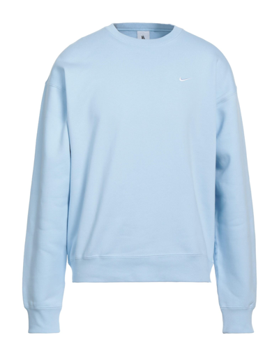 Shop Nike Man Sweatshirt Sky Blue Size Xs Cotton, Polyester