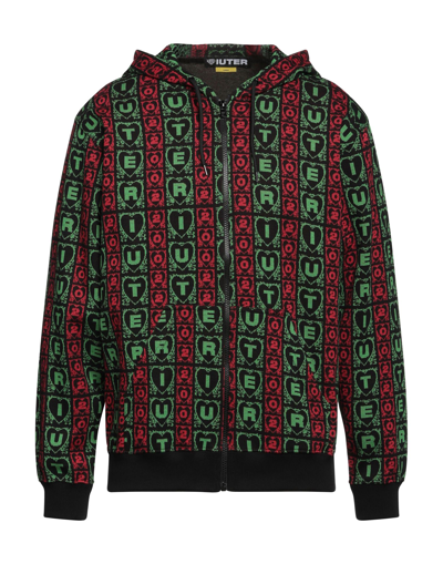 Shop Iuter Man Sweatshirt Green Size S Cotton, Polyester