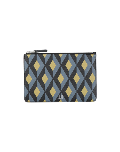 Shop Dunhill Pouches In Slate Blue