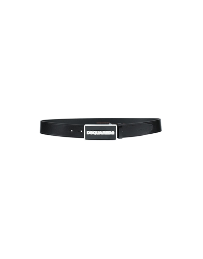 Shop Dsquared2 Man Belt Black Size 39.5 Soft Leather