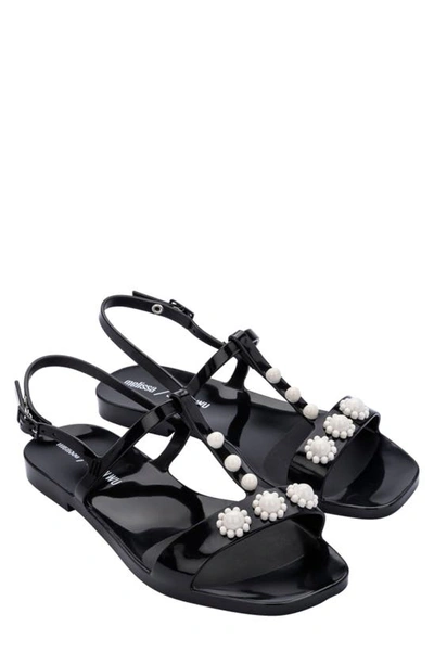 Shop Melissa X Jason Wu Essential T-strap Sandal In Black/ White