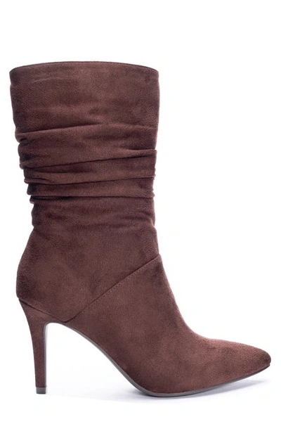 Shop Cl By Laundry Rave-up Ruched Shaft Stiletto Boot In Brown