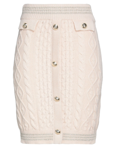 Shop Dixie Woman Mini Skirt Blush Size S Polyamide, Viscose, Wool, Cashmere In Pink