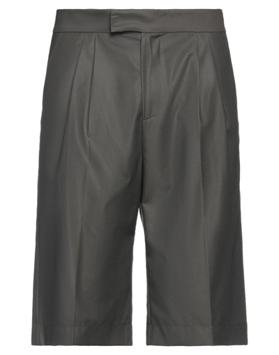 Shop Mnml Couture Shorts & Bermuda Shorts In Steel Grey