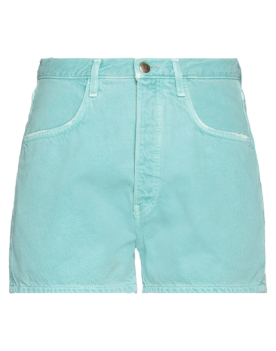 Shop Washington Dee Cee Washington Dee-cee Woman Denim Shorts Azure Size 28 Organic Cotton In Blue