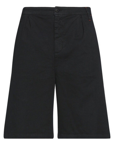 Shop Nostrasantissima Man Denim Shorts Black Size 38 Cotton, Elastane