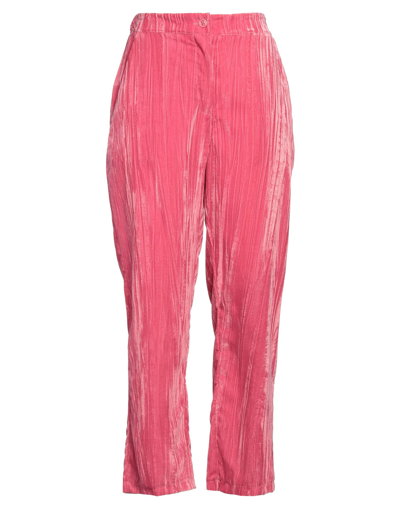 Shop Dixie Woman Pants Fuchsia Size M Polyester In Pink