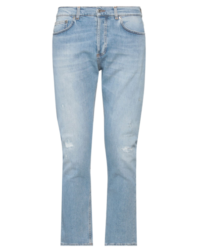Shop Mauro Grifoni Grifoni Man Jeans Blue Size 33 Cotton, Elastane