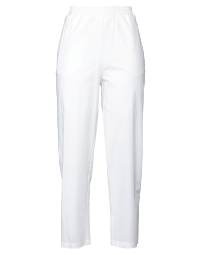 Shop Manila Grace Woman Pants White Size 4 Cotton