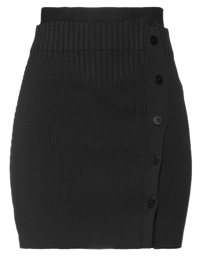 Shop Adamo Andrea Adamo Andreādamo Woman Mini Skirt Black Size L Viscose, Polyester, Polyamide, Elastane