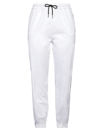 Shop Costume National Woman Pants White Size 10 Cotton, Elastane