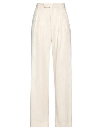 Shop Nostrasantissima Woman Pants Beige Size 8 Cotton, Linen
