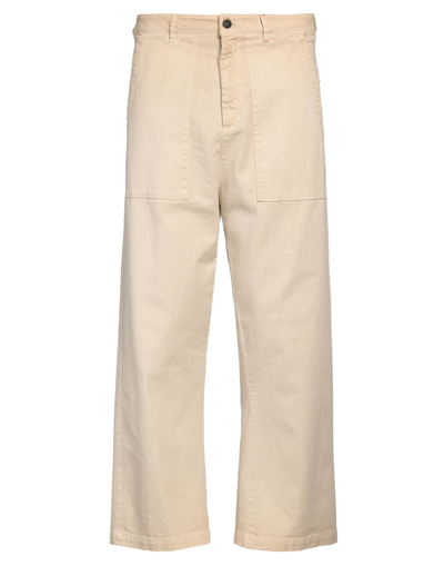 Shop Nostrasantissima Man Jeans Sand Size 38 Cotton, Elastane In Beige