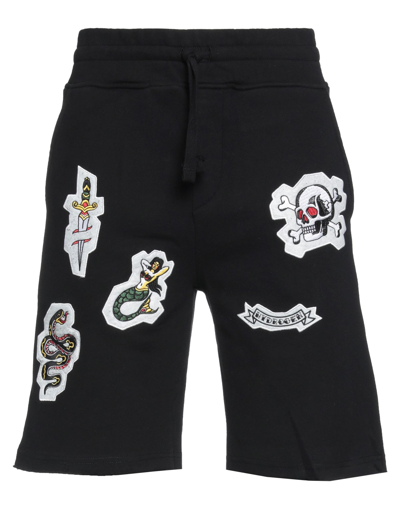 Shop Hydrogen Man Shorts & Bermuda Shorts Black Size Xxs Cotton, Polyester