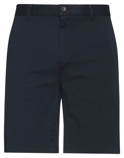 Shop Les Deux Man Shorts & Bermuda Shorts Midnight Blue Size 30 Cotton, Elastane