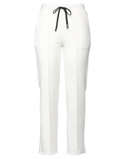 Shop Lanston Sport Woman Pants White Size L Polyester, Modal, Elastane