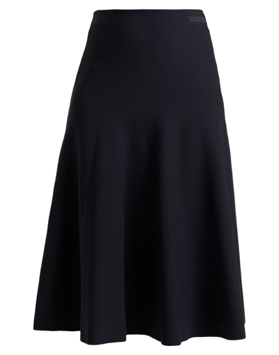 Shop Valentino Garavani Woman Midi Skirt Midnight Blue Size S Viscose, Polyester