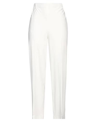 Shop Les Copains Woman Pants White Size 12 Viscose, Elastane, Acetate, Polyester