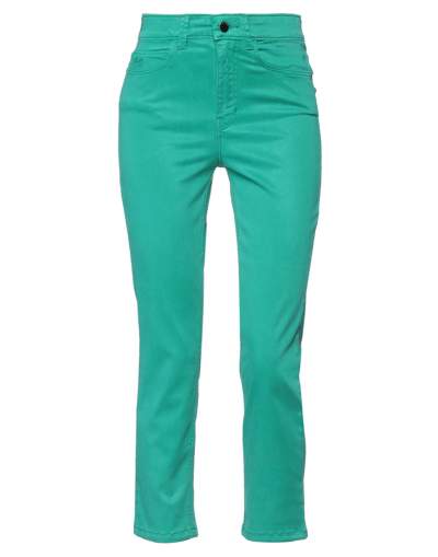 Shop Guess Woman Pants Green Size S Lyocell, Cotton, Elastomultiester, Elastane