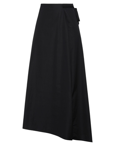 Shop Ann Demeulemeester Woman Maxi Skirt Black Size 8 Cotton