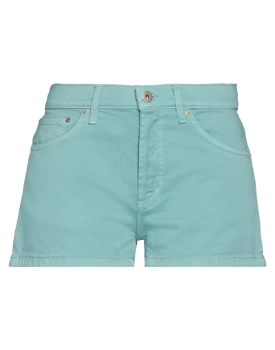 Shop Dondup Woman Denim Shorts Pastel Blue Size 27 Cotton, Elastane