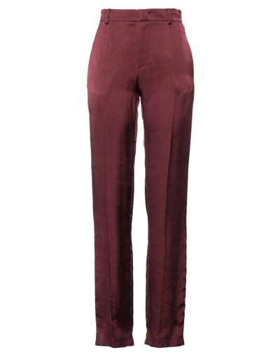 Shop Ndegree21 Woman Pants Burgundy Size 8 Cupro In Red