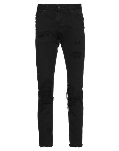 Shop Dsquared2 Man Jeans Black Size 26 Cotton, Elastane