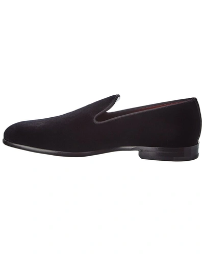Shop Dolce & Gabbana Leonardo Velvet Loafer In Black