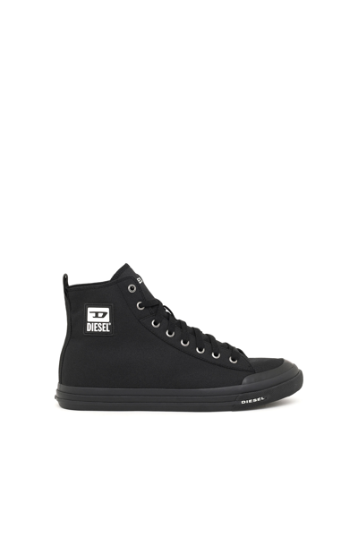 Shop Diesel High-top Sneakers In Nylon In Black