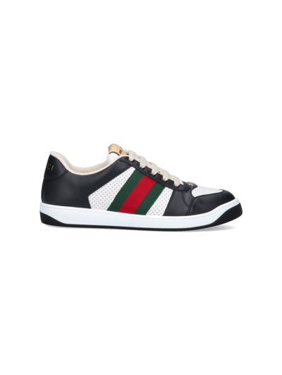 Shop Gucci 'screener' Sneakers In Nero
