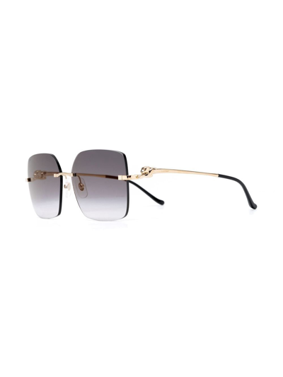 Cartier Gradient-lens Sunglasses In Gold