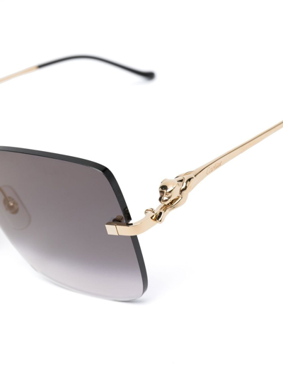 Cartier Gradient-lens Sunglasses In Gold