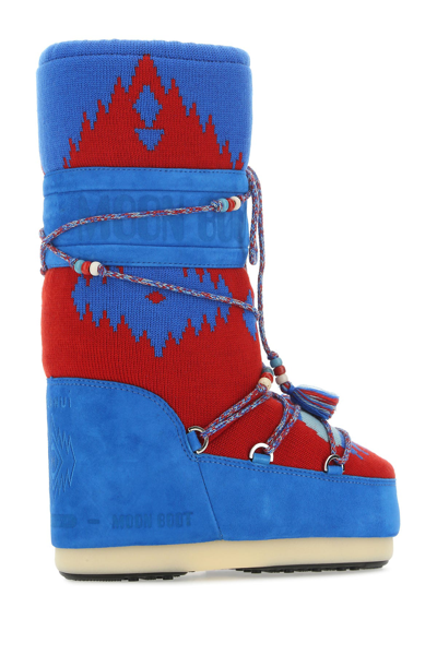 Alanui Multicolor Suede And Fabric Boots