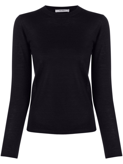 Max Mara Cachemire Campus Sweater In Blu