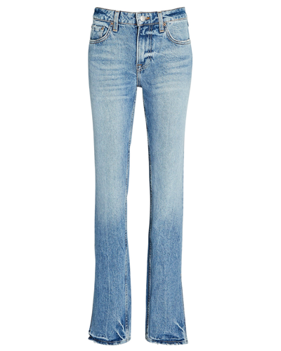 Shop Grlfrnd Hailey Split-hem Bootcut Jeans In Blue