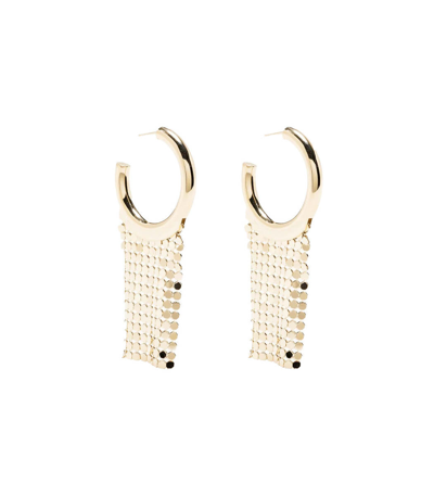 Shop Rabanne Pixel Hoop Earrings In Gold