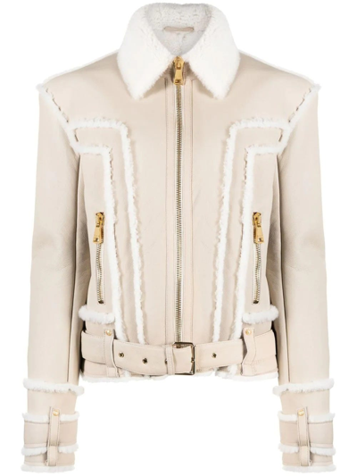 Balmain hotsell shearling jacket