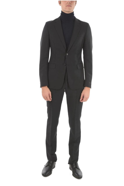 Shop Prada Men's  Black Other Materials Suit