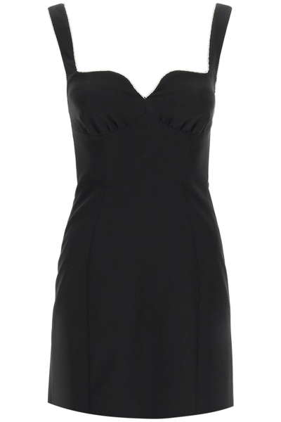 Shop Saloni 'halle B' Crepe Mini Dress In Black