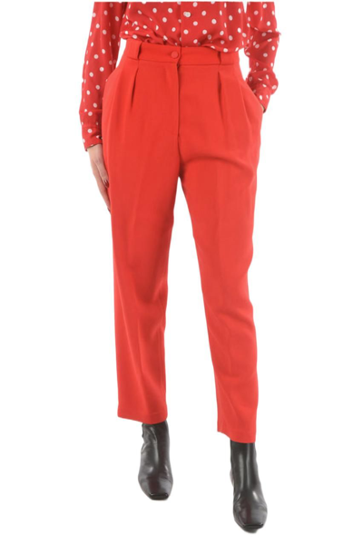 Shop Dolce E Gabbana Women's  Red Other Materials Pants