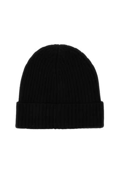 Shop Hugo Boss Beanie Cap With Embroidery In Black
